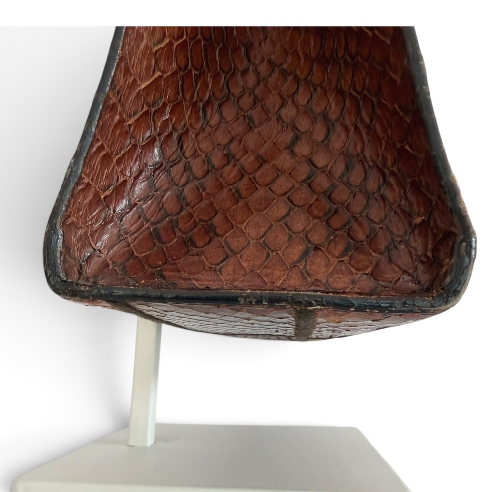 Miu Miu Python Patchwork Top Handle Crossbody Bag Brown - Picture 8 of 14